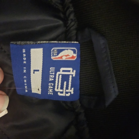 Dallas Mavericks NBA Ultra Game Men’s Size M & Large Navy Blue Snap Jacket - Picture 7 of 8